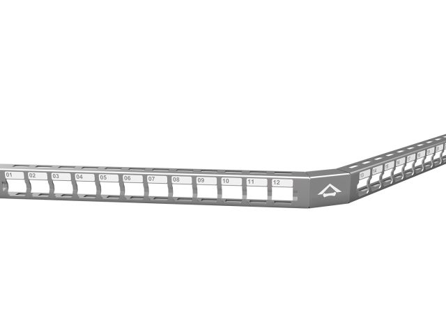 PATCH PANEL DESCARREGADO 24P ANGULAR 1/2U BLINDADO