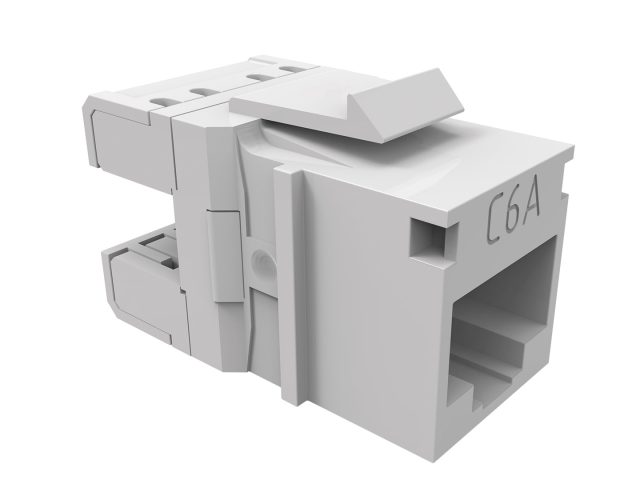 CONECTOR FEMEA GIGALAN CAT.6A T568A/B - PRETO (24 UNID)