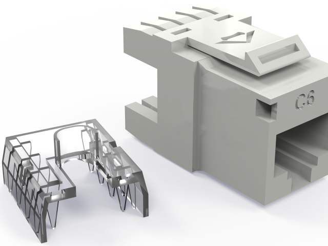 CONECTOR FEMEA MULTILAN CAT.6 T568A/B 90/180 - VERMELHO