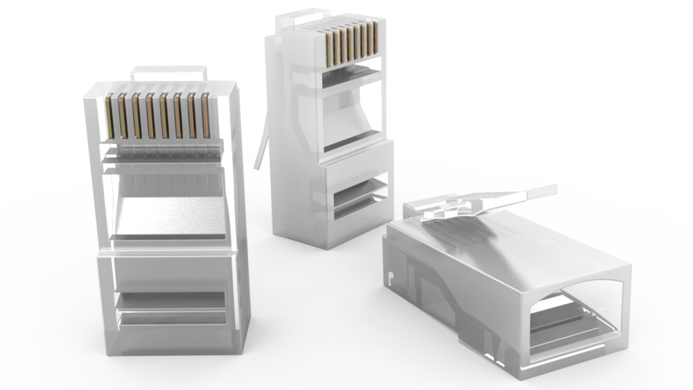 CONECTOR MACHO CAT.6 PARA CABO SOLIDO (PCT 50 PLUGS)